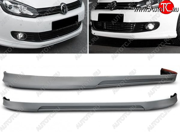 11 949 р. Накладка на передний бампер Votex Style Volkswagen Golf 6 хэтчбэк 5 дв. (2008-2014) (Неокрашенная)  с доставкой в г. Майкоп