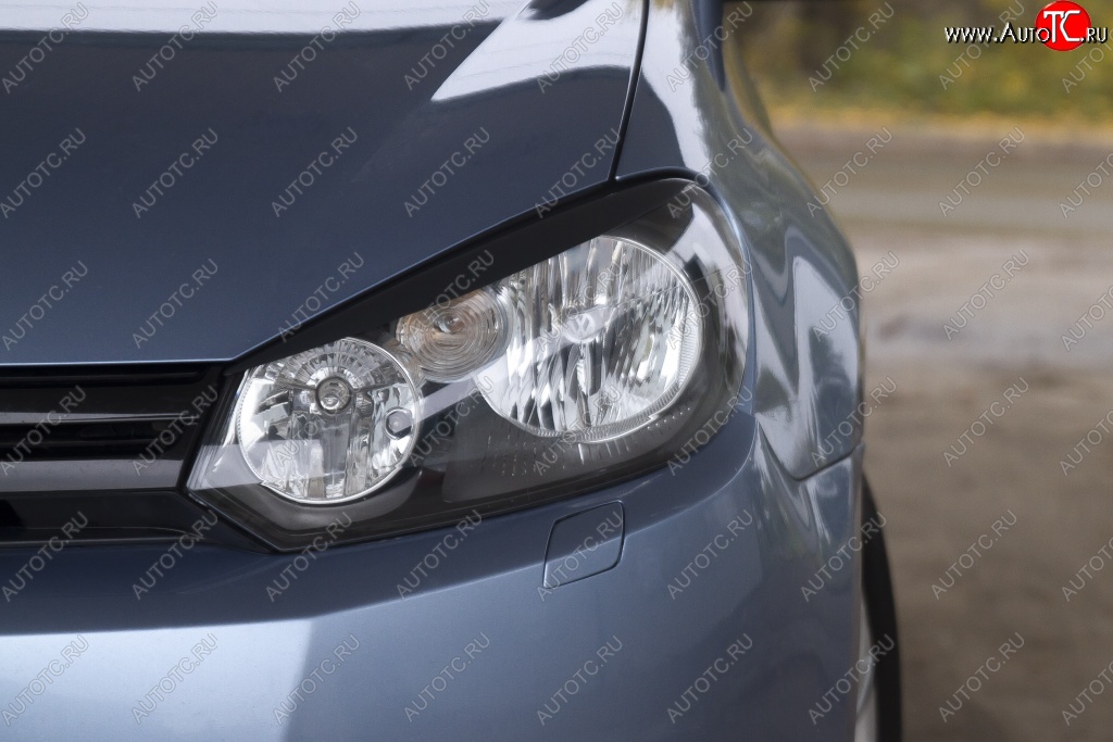 569 р. Реснички на фары RA Volkswagen Golf 6 хэтчбэк 5 дв. (2008-2014) (Неокрашенные)  с доставкой в г. Майкоп