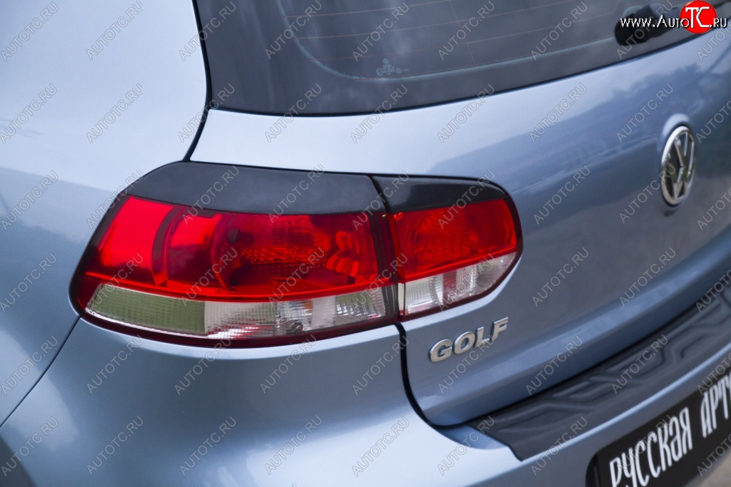 749 р. Реснички на фонари RA Volkswagen Golf 6 хэтчбэк 5 дв. (2008-2014) (Неокрашенные)  с доставкой в г. Майкоп