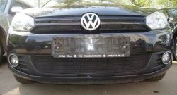 1 469 р. Сетка на бампер Russtal (черная) Volkswagen Golf 6 хэтчбэк 5 дв. (2008-2014)  с доставкой в г. Майкоп. Увеличить фотографию 4