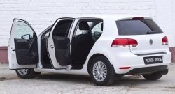2 399 р. Накладки на порожки RA v2 (комплект) Volkswagen Golf 6 хэтчбэк 5 дв. (2008-2014)  с доставкой в г. Майкоп. Увеличить фотографию 2