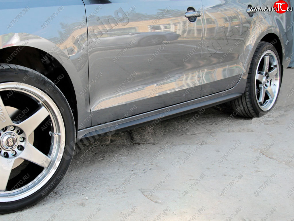 5 849 р. Пороги MV Tuning (Шагрень)  Volkswagen Jetta  A6 (2011-2015) седан дорестайлинг (Неокрашенные)  с доставкой в г. Майкоп