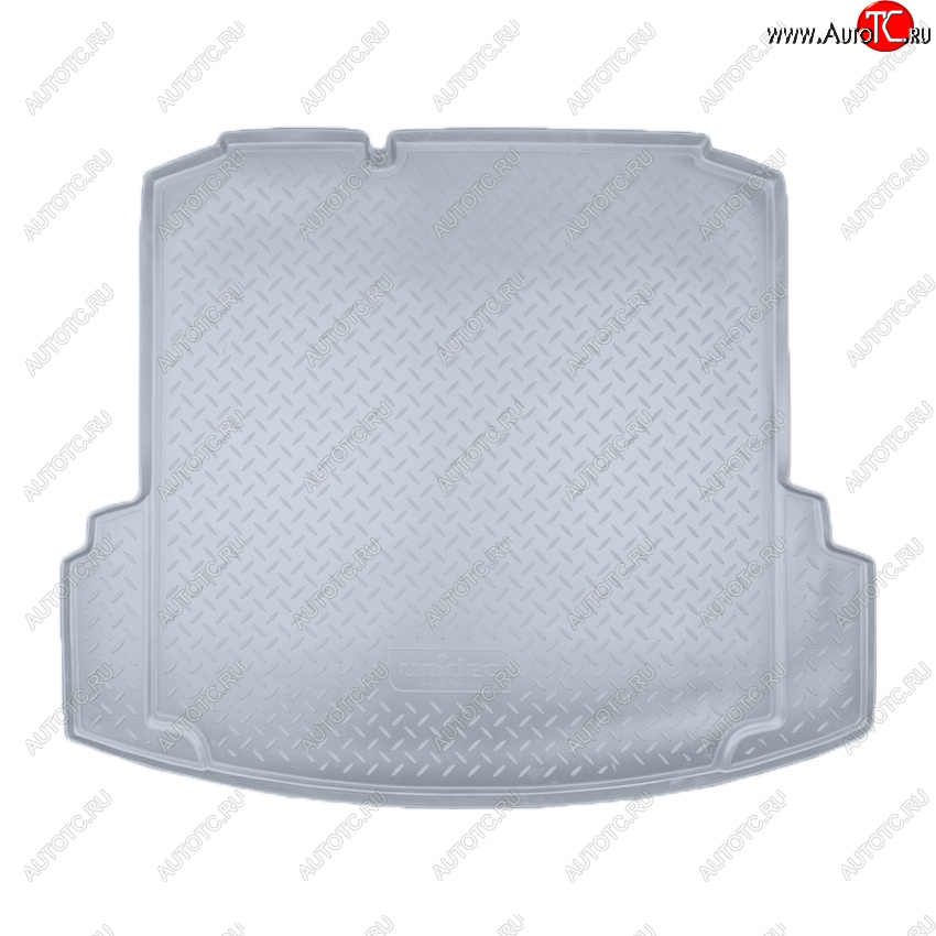 2 499 р. Коврик багажника Norplast Unidec (с ушами)  Volkswagen Jetta  A6 (2011-2018) седан дорестайлинг, седан рестайлинг (Цвет: серый)  с доставкой в г. Майкоп