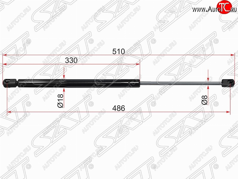 589 р. Газовый упор крышки багажника SAT  Volkswagen Jetta  A6 (2011-2018) седан дорестайлинг, седан рестайлинг  с доставкой в г. Майкоп