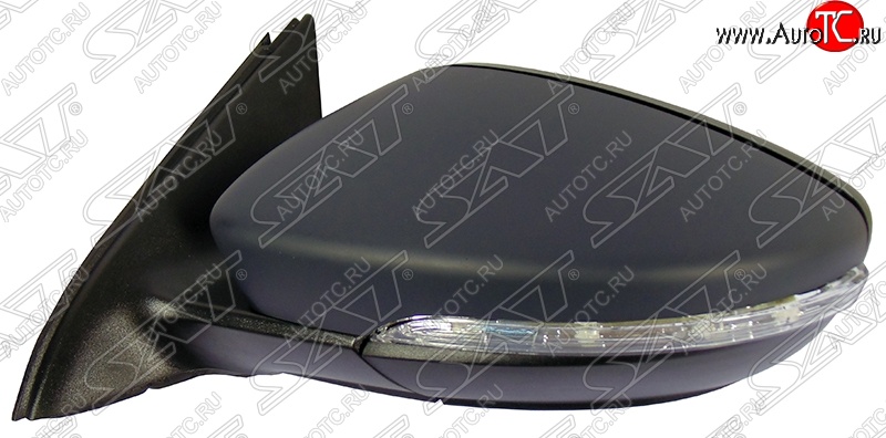 5 999 р. Боковое левое зеркало заднего вида SAT (поворотник, 8 контактов)  Volkswagen Jetta  A6 (2011-2018) седан дорестайлинг, седан рестайлинг (Неокрашенное)  с доставкой в г. Майкоп