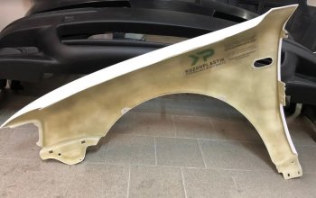 8 989 р. Переднее левое крыло (стеклопластик) Fiberplast Volkswagen Passat B5 седан дорестайлинг (1996-2000)  с доставкой в г. Майкоп. Увеличить фотографию 3
