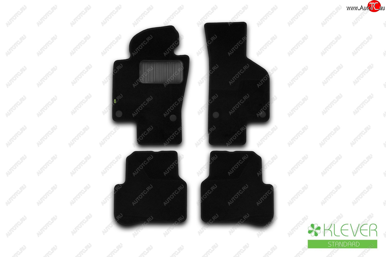 6 949 р. Текстильные коврики салона седан Klever Standart Volkswagen Passat B6 седан (2005-2011) (Черные)  с доставкой в г. Майкоп