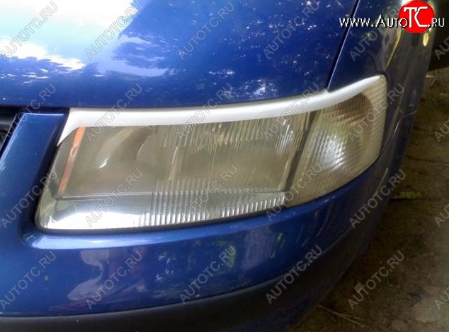1 649 р. Реснички на фары CT Volkswagen Passat B5 седан дорестайлинг (1996-2000) (Неокрашенные)  с доставкой в г. Майкоп