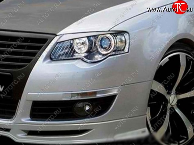 1 649 р. Реснички на фары CT v1 Volkswagen Passat B6 седан (2005-2011) (Неокрашенные)  с доставкой в г. Майкоп