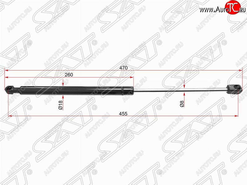 579 р. Газовый упор крышки багажника SAT  Volkswagen Passat  B6 (2005-2010) универсал  с доставкой в г. Майкоп