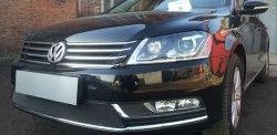 1 469 р. Сетка на бампер Russtal (черная) Volkswagen Passat B7 седан (2010-2015)  с доставкой в г. Майкоп. Увеличить фотографию 2