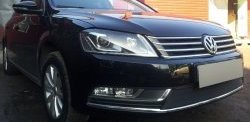 1 469 р. Сетка на бампер Russtal (черная) Volkswagen Passat B7 седан (2010-2015)  с доставкой в г. Майкоп. Увеличить фотографию 3