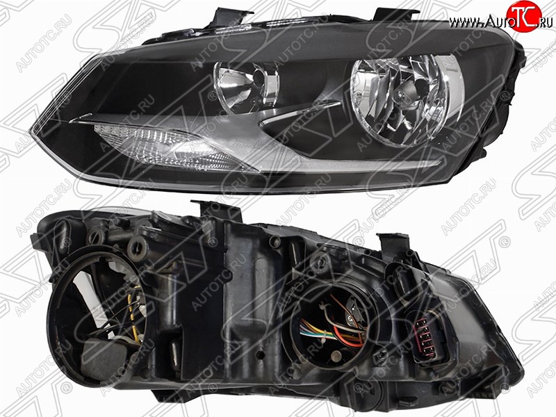 4 549 р. Левая фара SAT Volkswagen Polo 5 седан рестайлинг (2015-2020)  с доставкой в г. Майкоп