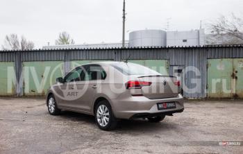 4 999 р. Имитация выхлопа MV-Tuning  Volkswagen Polo  Mk6 (2020-2022) лифтбек (BLACK (чёрный глянец))  с доставкой в г. Майкоп. Увеличить фотографию 3