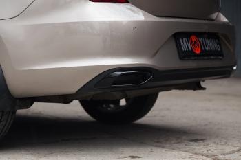 3 399 р. Имитация насадок глушителя MV-Tuning Volkswagen Polo Mk6 лифтбек (2020-2022) (Неокрашенные)  с доставкой в г. Майкоп. Увеличить фотографию 3
