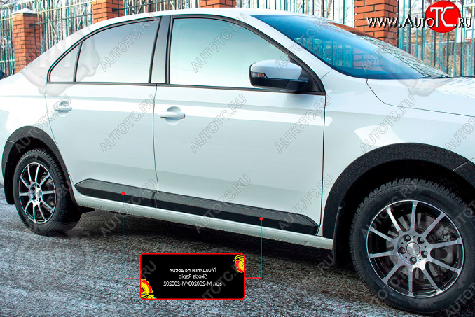1 149 р. Молдинг задней двери RA (правый) Volkswagen Polo Mk6 лифтбек (2020-2022) (Шагрень)  с доставкой в г. Майкоп