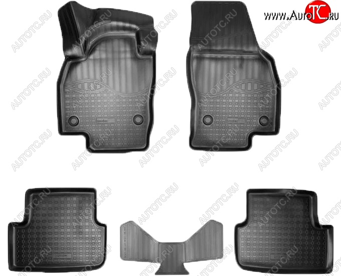 2 599 р. Коврики салонные Noplast (3D)  Volkswagen Polo  Mk6 (2020-2022) лифтбек (Черные)  с доставкой в г. Майкоп