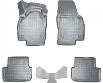 Коврики салонные Noplast (3D) Volkswagen Polo  Mk6 (2020-2022) лифтбек (Серые)