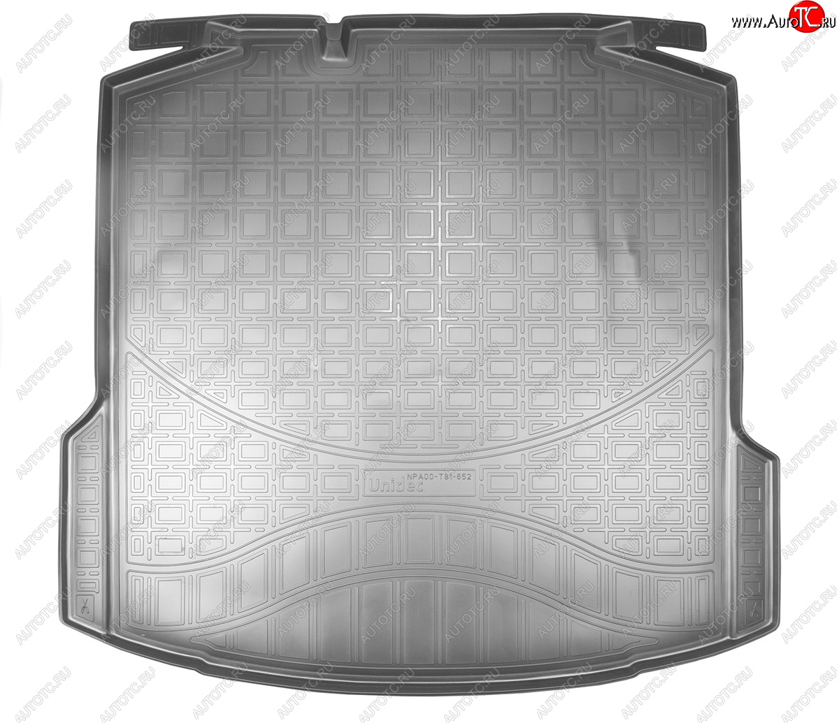 1 699 р. Коврик багажника Norplast Unidec (без ушей) Volkswagen Polo Mk6 лифтбек (2020-2022) (черный)  с доставкой в г. Майкоп