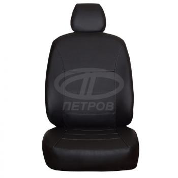5 749 р. Чехлы сидений (экокожа, спл.) ПЕТРОВ Орегон Volkswagen Polo 5 седан дорестайлинг (2009-2015) (черный)  с доставкой в г. Майкоп. Увеличить фотографию 2