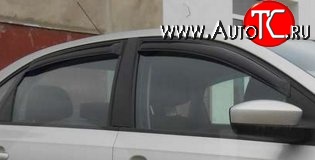 999 р. Комплект дефлекторов окон (ветровиков) 4 шт. (седан) Russtal Volkswagen Polo 5 седан дорестайлинг (2009-2015)  с доставкой в г. Майкоп