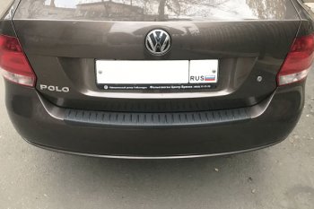 499 р. Защитная накладка заднего бампера Тюн-Авто  Volkswagen Polo  5 (2009-2015) седан дорестайлинг  с доставкой в г. Майкоп. Увеличить фотографию 2