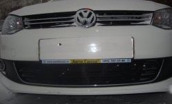 2 089 р. Сетка на бампер Russtal (черная) Volkswagen Polo 5 седан дорестайлинг (2009-2015)  с доставкой в г. Майкоп. Увеличить фотографию 3