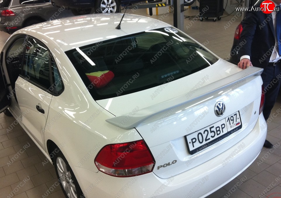 5 999 р. Спойлер Sport  Volkswagen Polo  5 (2009-2020) седан дорестайлинг, хэтчбек рестайлинг (Неокрашенный)  с доставкой в г. Майкоп