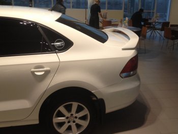 5 999 р. Спойлер Sport  Volkswagen Polo  5 (2009-2020) седан дорестайлинг, хэтчбек рестайлинг (Неокрашенный)  с доставкой в г. Майкоп. Увеличить фотографию 2