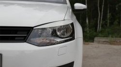 999 р. Реснички RA на фары Volkswagen Polo 5 седан дорестайлинг (2009-2015) (Неокрашенные)  с доставкой в г. Майкоп. Увеличить фотографию 2