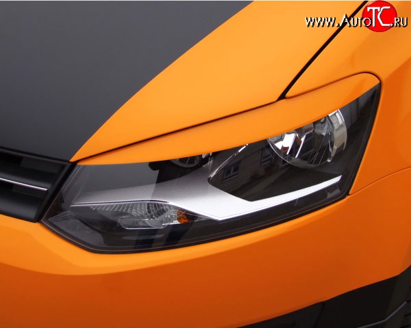 439 р. Реснички JeDesign на фары Volkswagen Polo 5 седан дорестайлинг (2009-2015) (Неокрашенные)  с доставкой в г. Майкоп