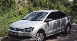 1 429 р. Реснички на фары RA Volkswagen Polo 5 хэтчбек дорестайлинг (2009-2015) (Неокрашенные)  с доставкой в г. Майкоп. Увеличить фотографию 4