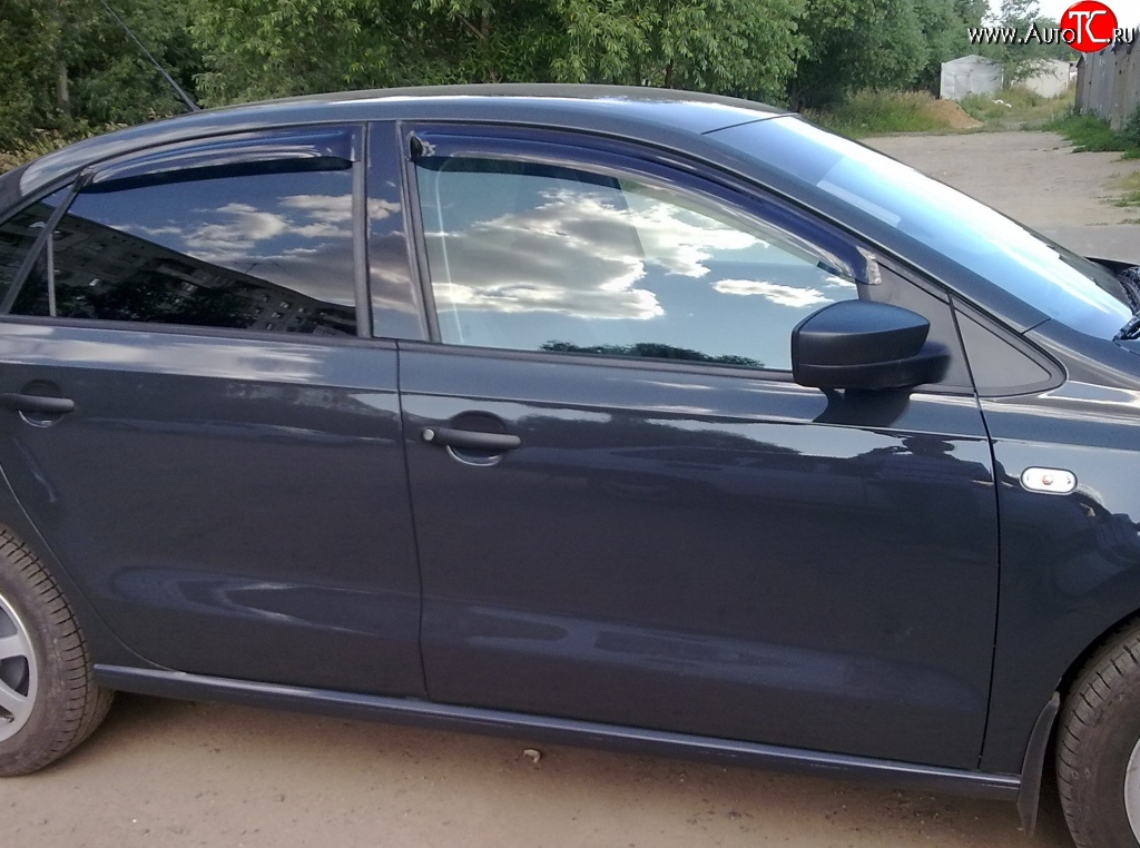 3 199 р. Дефлекторы окон (ветровики) Novline 4 шт. Volkswagen Polo 5 седан дорестайлинг (2009-2015)  с доставкой в г. Майкоп