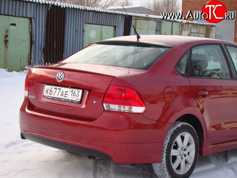 4 199 р. Козырёк на заднее лобовое стекло Sport  Volkswagen Polo  5 (2009-2020) седан дорестайлинг, хэтчбек рестайлинг (Неокрашенный)  с доставкой в г. Майкоп
