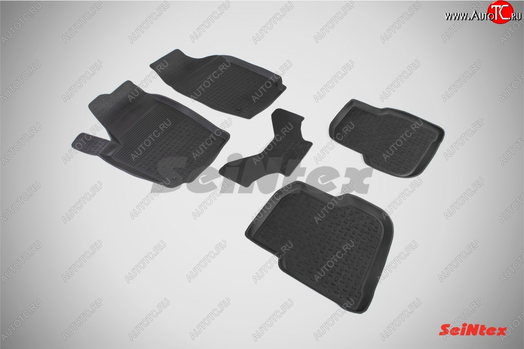 3 099 р. Износостойкие коврики в салон с высоким бортом SeiNtex Premium 4 шт. (резина) Volkswagen Polo 5 седан рестайлинг (2015-2020)  с доставкой в г. Майкоп