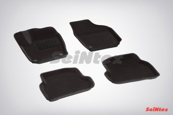 Комплект ковриков в салон 3D с текстильным покрытием Seintex (дорестайлинг/рестайлинг). Volkswagen Polo  5 (2009-2020) седан дорестайлинг, седан рестайлинг