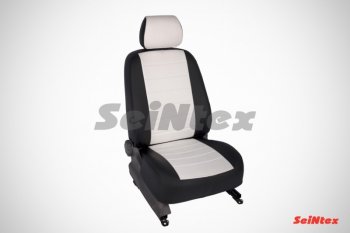 6 449 р. Чехлы на сиденья из экокожи Seintex Ромб (экокожа) Volkswagen Polo 5 седан дорестайлинг (2009-2015) (Спинка сплошная, цвет: черный)  с доставкой в г. Майкоп. Увеличить фотографию 3
