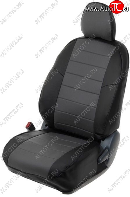 6 449 р. Чехлы на сиденья из экокожи Seintex Ромб (экокожа) Volkswagen Polo 5 седан дорестайлинг (2009-2015) (Спинка сплошная, цвет: черный)  с доставкой в г. Майкоп