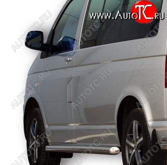32 999 р. Защита порогов ТехноСфера (Техно Сфера) (нержавейка, 63.5 mm) Volkswagen Transporter T5 рестайлинг (2009-2015)  с доставкой в г. Майкоп