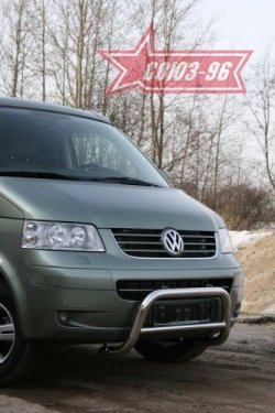 12 959 р. Защита переднего бампера Souz-96 (d60) Volkswagen Transporter T5 дорестайлинг (2003-2009)  с доставкой в г. Майкоп. Увеличить фотографию 2