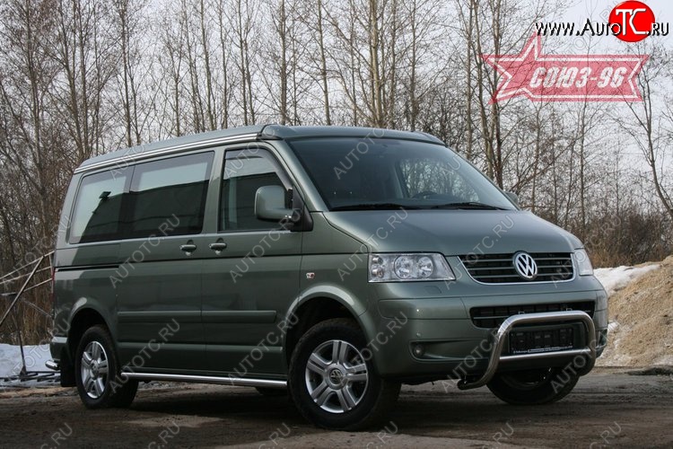 12 959 р. Защита переднего бампера Souz-96 (d60) Volkswagen Transporter T5 дорестайлинг (2003-2009)  с доставкой в г. Майкоп