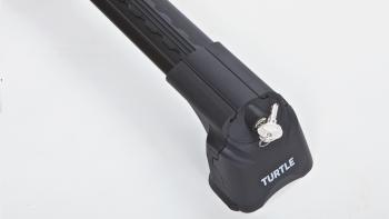 10 899 р. Багажник на крышу TURTLE Air3 (в штатные места с резьбовым соединением) Volkswagen Transporter T5 дорестайлинг (2003-2009) (черный)  с доставкой в г. Майкоп. Увеличить фотографию 2