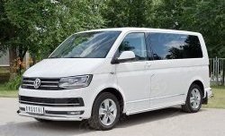 17 499 р. Защита переднего бампера (Ø63 мм, нержавейка) SLITKOFF Volkswagen Caravelle T6 дорестайлинг (2015-2019)  с доставкой в г. Майкоп. Увеличить фотографию 3