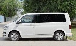 10 999 р. Защита порогов из круглой трубы диаметром 42 мм (длинная база) SLITKOFF (правая защита) Volkswagen Transporter T6 дорестайлинг (2015-2019)  с доставкой в г. Майкоп. Увеличить фотографию 2