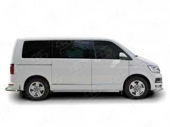 13 549 р. Правая защита порогов SLITKOFF из круглой трубы диаметром 63 мм v3 Volkswagen Multivan T6 дорестайлинг (2016-2019)  с доставкой в г. Майкоп. Увеличить фотографию 3