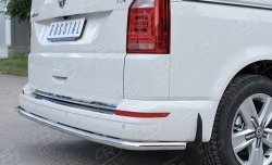 15 999 р. Защита заднего бампера (Ø42 мм, нержавейка, длинная версия) SLITKOFF Volkswagen Transporter T6 дорестайлинг (2015-2019)  с доставкой в г. Майкоп. Увеличить фотографию 3