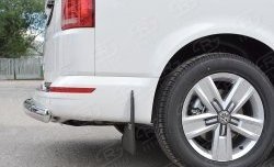 11 599 р. Защита заднего бампера (Ø75x42 мм, нержавейка, длинная база) Russtal Volkswagen Transporter T6 дорестайлинг (2015-2019)  с доставкой в г. Майкоп. Увеличить фотографию 2
