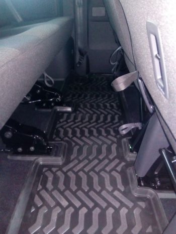 1 229 р. Коврики салона Aileron (3-ий ряд, короткая база) Volkswagen Caravelle T6 дорестайлинг (2015-2019)  с доставкой в г. Майкоп. Увеличить фотографию 2