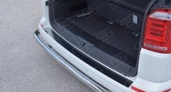 2 599 р. Накладка защитная на верхнюю часть заднего бампера SLITKOFF Volkswagen Multivan T6 дорестайлинг (2016-2019)  с доставкой в г. Майкоп. Увеличить фотографию 3