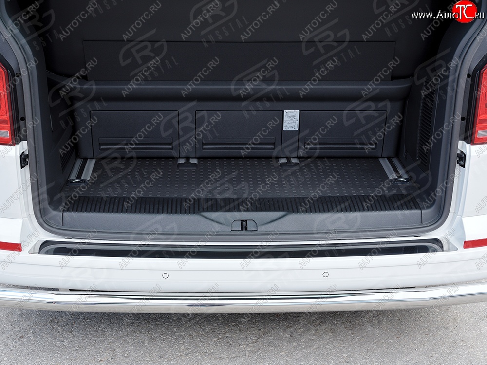 2 599 р. Накладка защитная на верхнюю часть заднего бампера SLITKOFF Volkswagen Multivan T6 дорестайлинг (2016-2019)  с доставкой в г. Майкоп